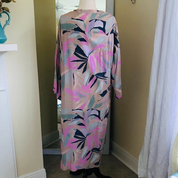Saltwater Luxe Banks Midi Robe In Pastel Waves Large - Picture 7 of 10